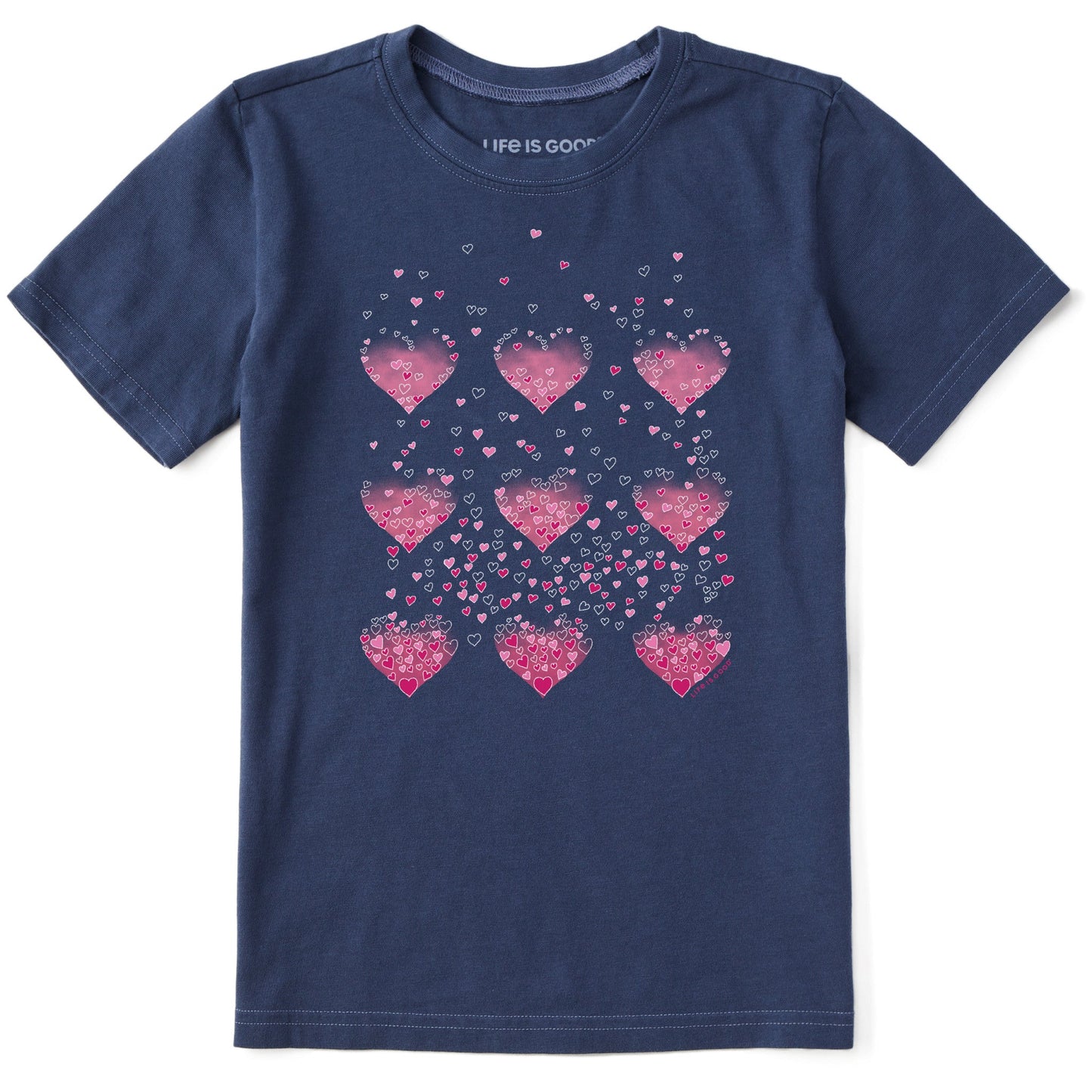 Kids Heart of Hearts Grid Short Sleeve Crusher Tee