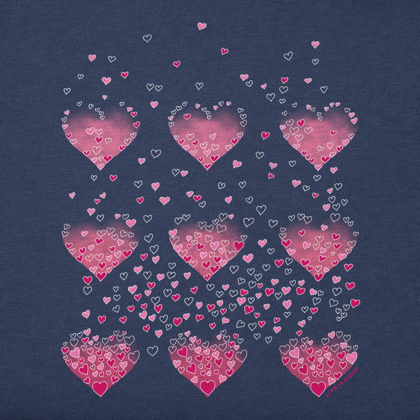 Kids Heart of Hearts Grid Short Sleeve Crusher Tee