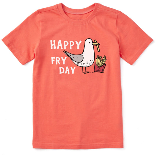 Kids Happy Fry Day Short Sleeve Crusher Tee