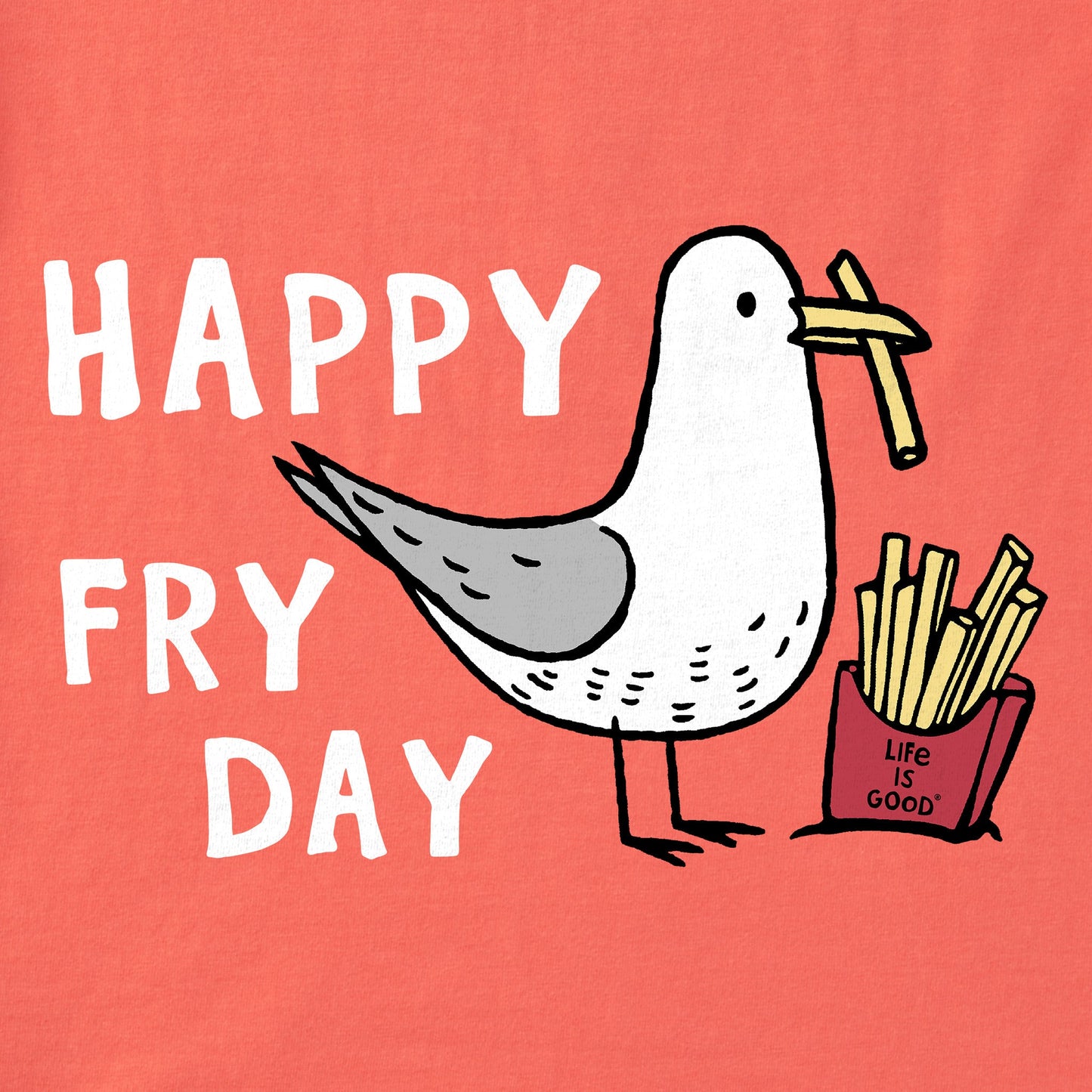 Kids Happy Fry Day Short Sleeve Crusher Tee