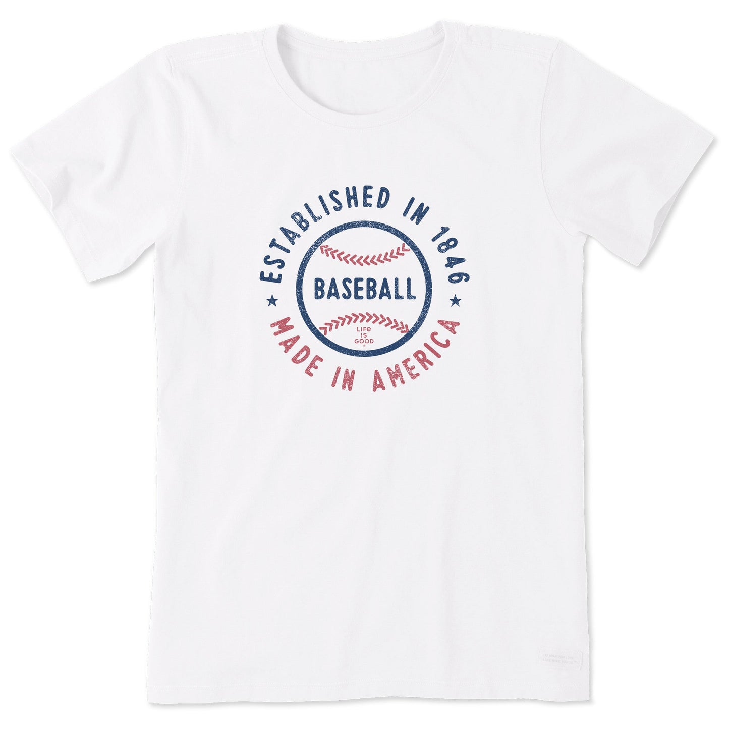 Women's Est. in 1846 Baseball Short Sleeve Crusher Tee