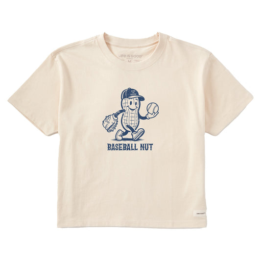 Women's Baseball Nut Short Sleeve Crusher Boxy Tee