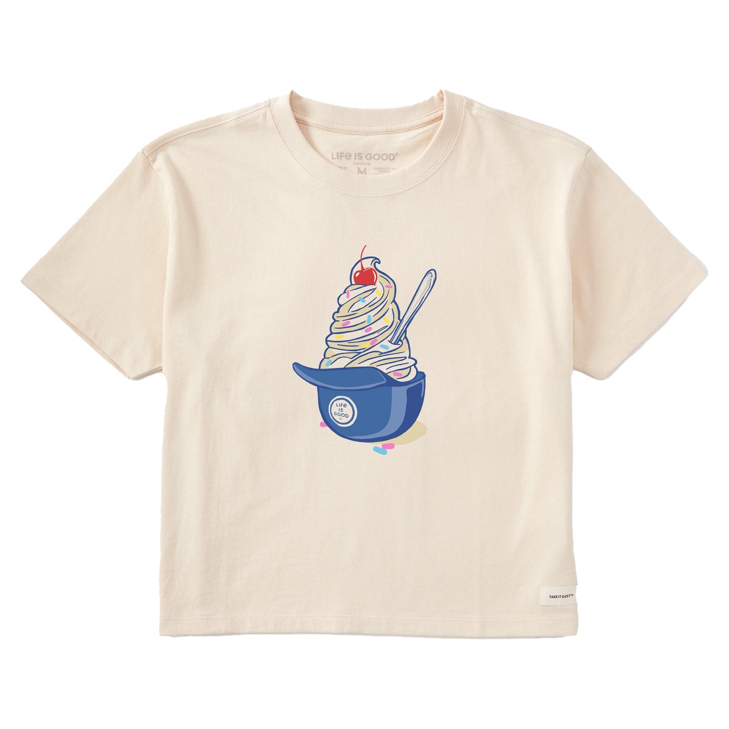 Women's Baseball Ice Cream Short Sleeve Crusher Boxy Tee
