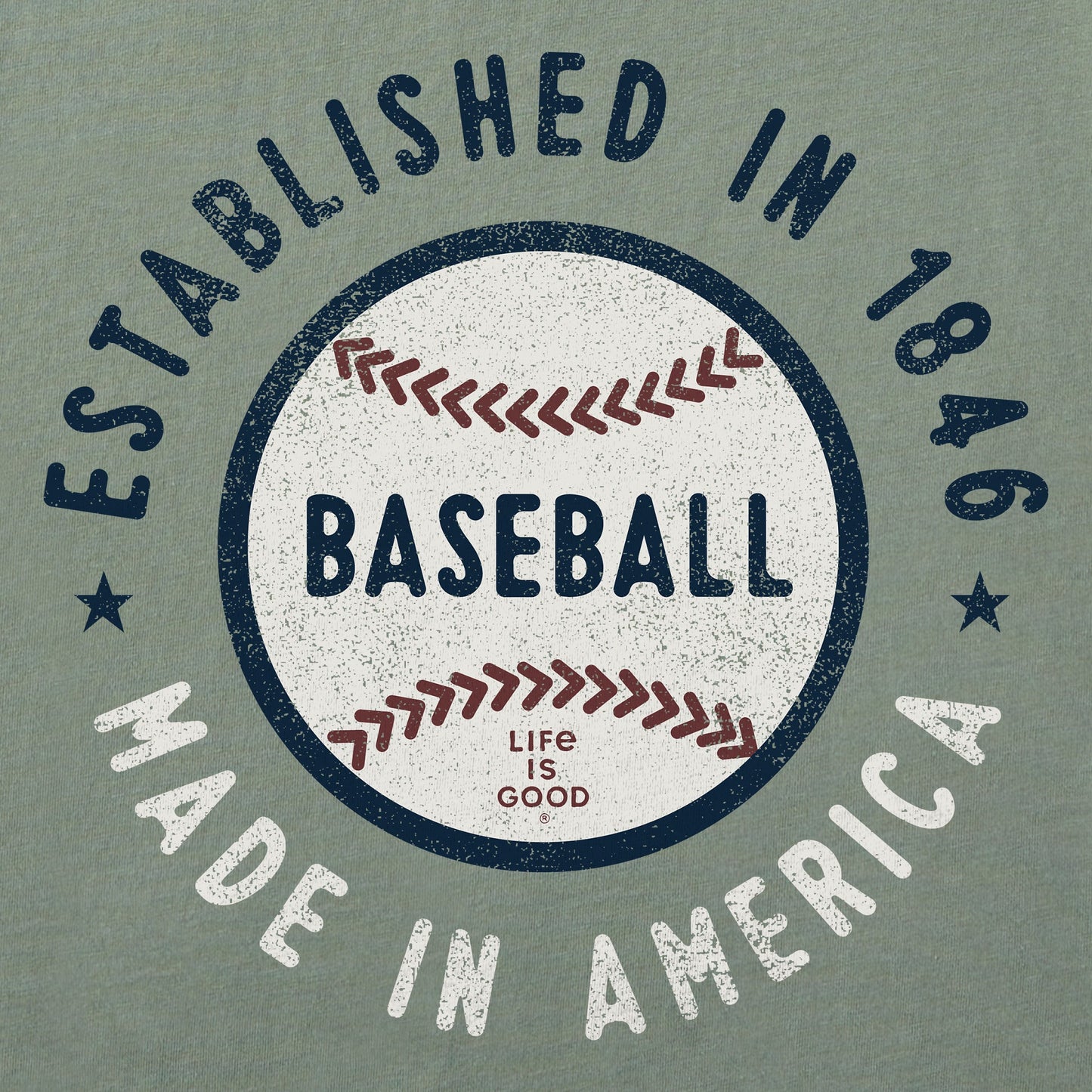 Women's Est. in 1846 Baseball Short Sleeve Crusher Boxy Tee
