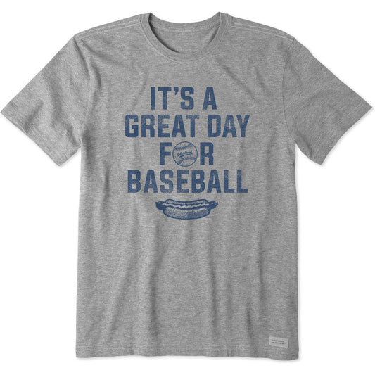 Men's Great Day for Baseball Short Sleeve Crusher Tee