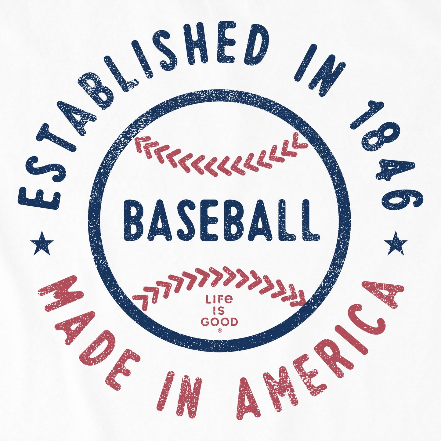 Men's Est. in 1846 Baseball Short Sleeve Crusher Tee