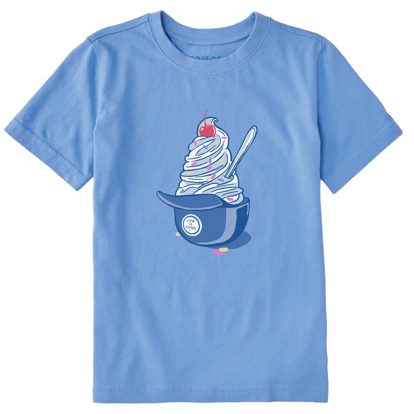 Kids Baseball Ice Cream Short Sleeve Crusher Tee