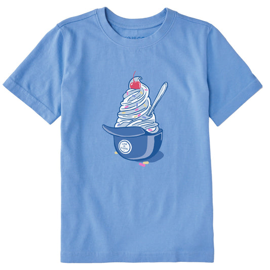 Kids Baseball Ice Cream Short Sleeve Crusher Tee