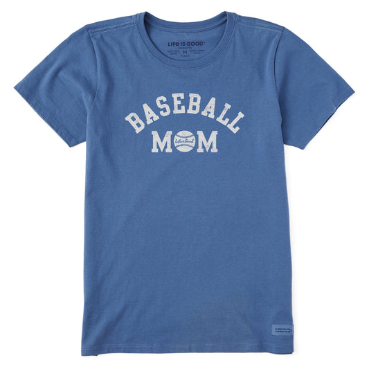 Women's Crafty Baseball Mom Short Sleeve Crusher Tee