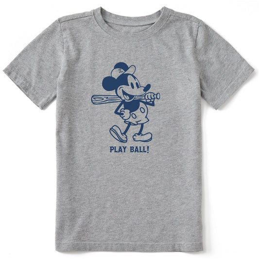 Kids Steamboat Willie Play Ball Short Sleeve Crusher Tee