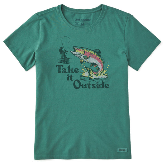Women's Take it Outside Trout Short Sleeve Crusher Tee