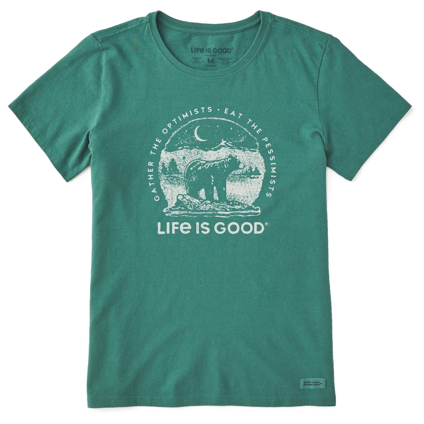 Women's Gather the Optimists Bear Short Sleeve Crusher Tee