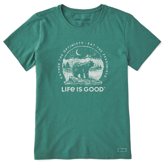 Women's Gather the Optimists Bear Short Sleeve Crusher Tee