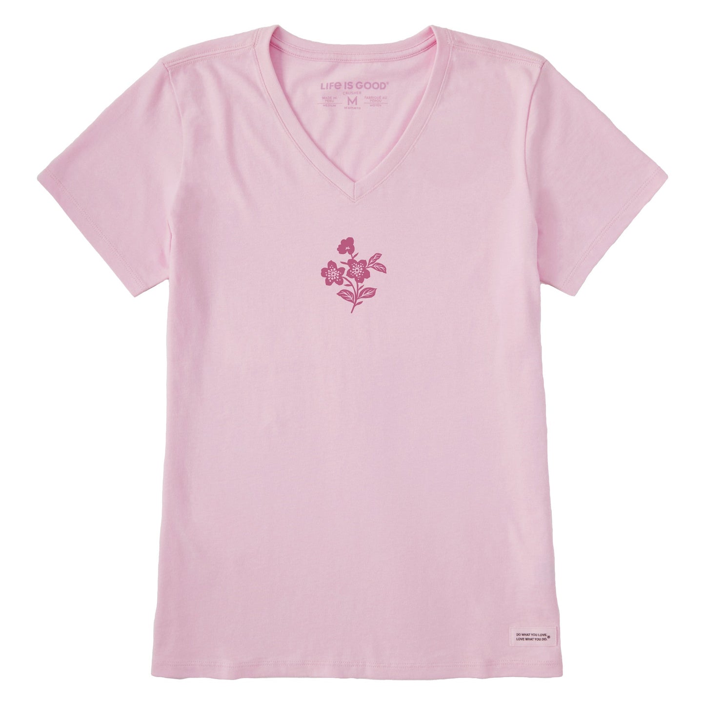 Women's Crafty Wildflowers Short Sleeve Vee