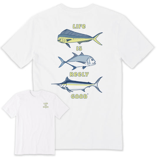 Men's Life is Reely Good Short Sleeve Crusher Tee