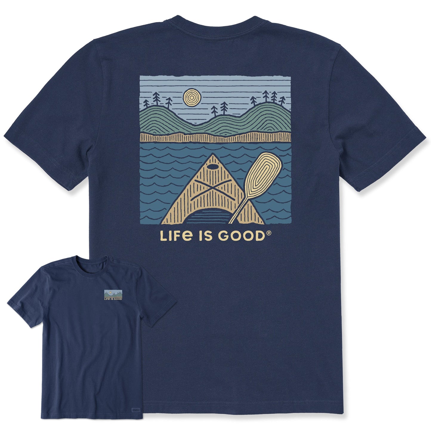Men's Woodblock Kayak Short Sleeve Tee