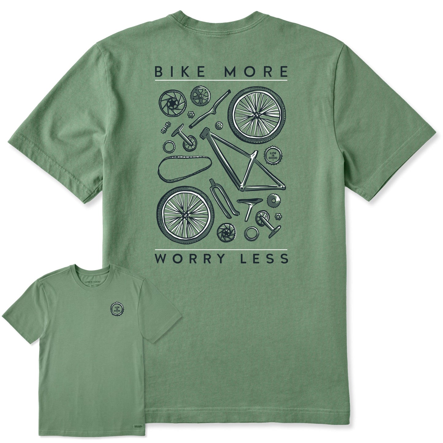 Men's Bike More Worry Less Short Sleeve Tee