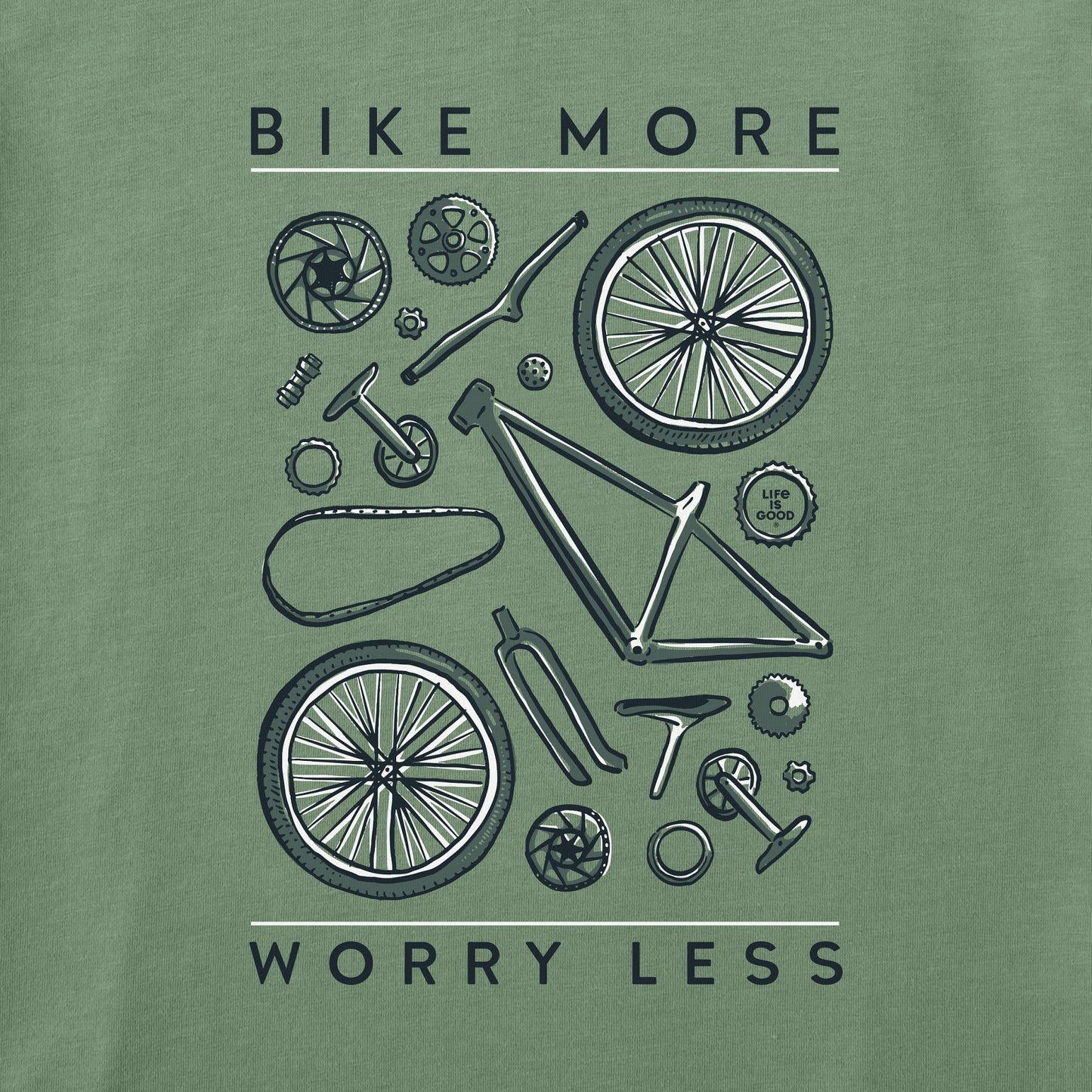 Men's Bike More Worry Less Short Sleeve Tee