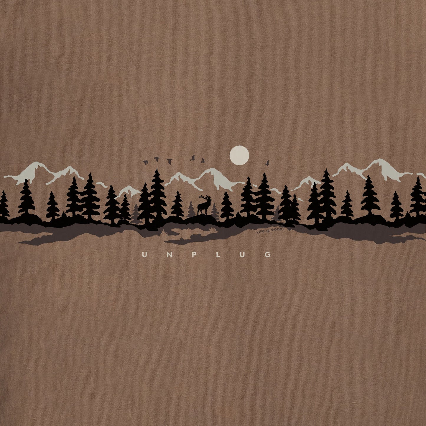 Men's Unplug in the Outdoors Long Short Sleeve Crusher Tee