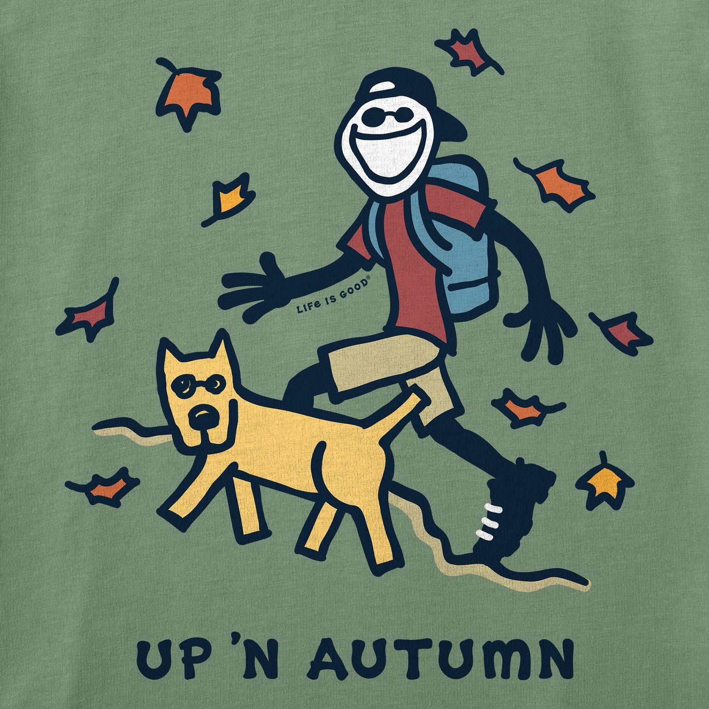 Men's Jake & Rocket Up 'n Autumn Short Sleeve Crusher Tee