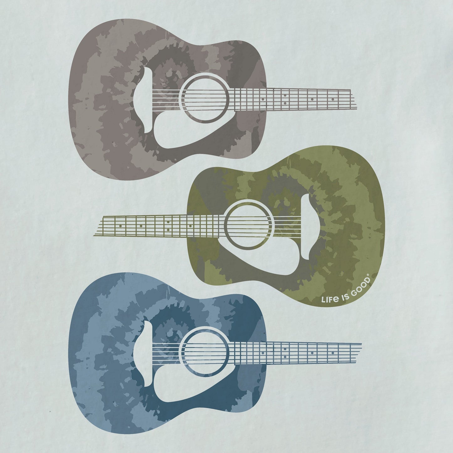 Men's Tie Dye Guitars Short Sleeve Tee