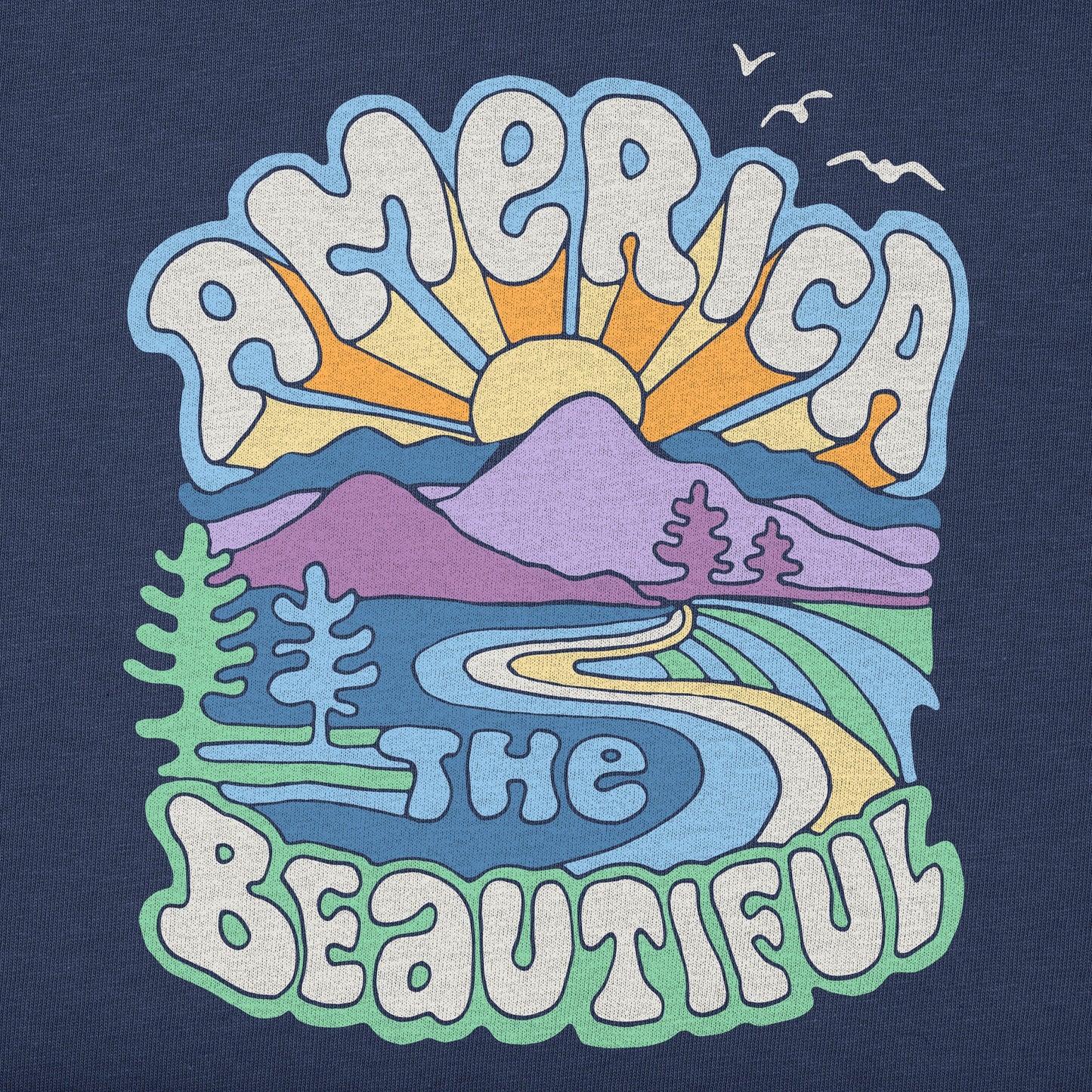 Men's America the Beautiful Short Sleeve Crusher Tee