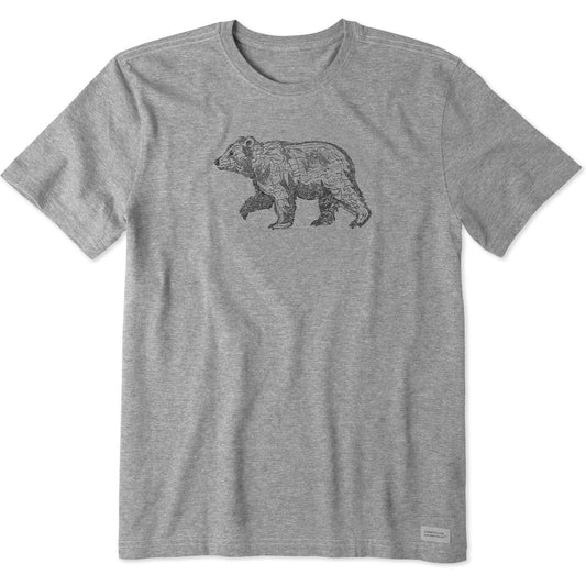 Men's Fineline Bear Short Sleeve Crusher Tee