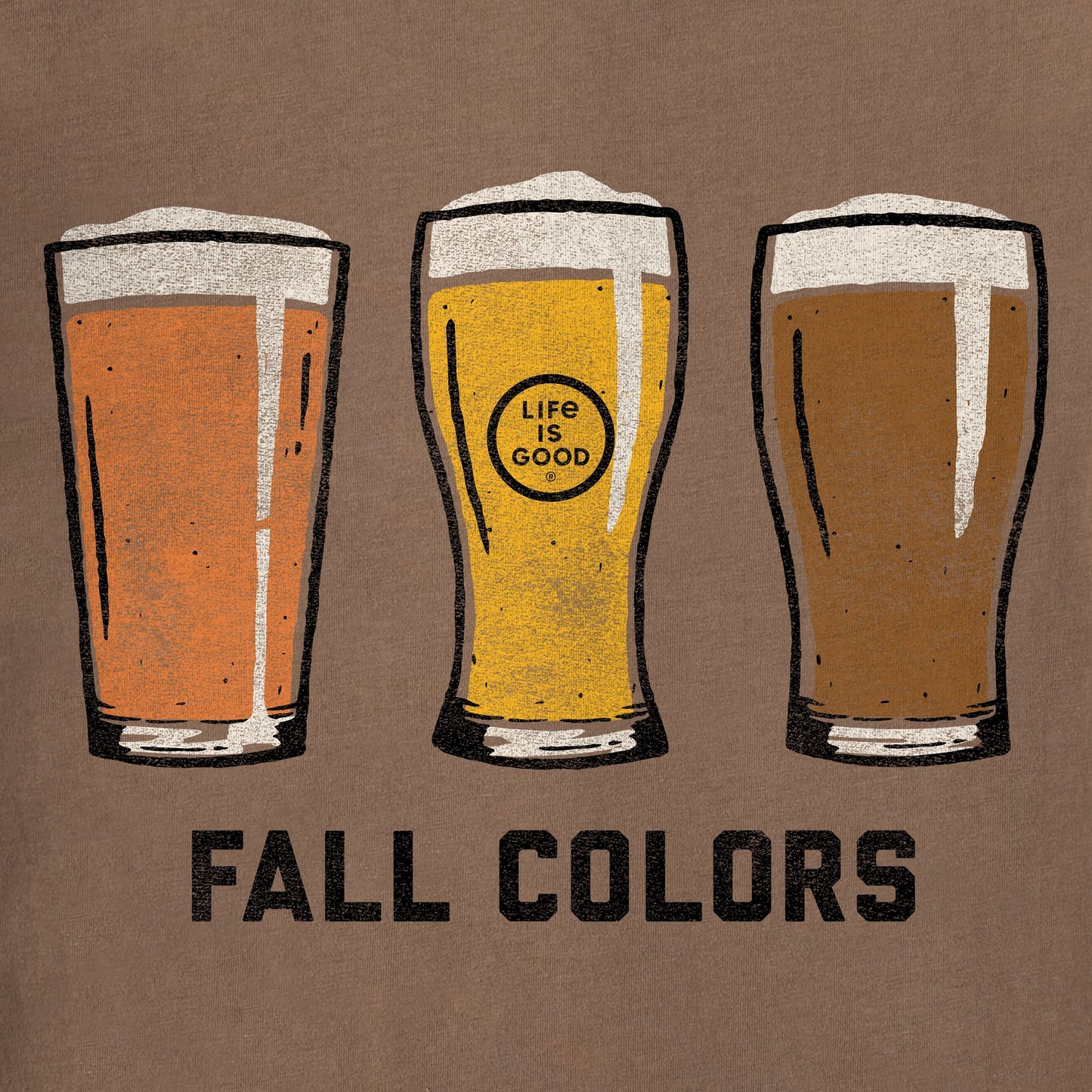 Men's Fall Colors Beer Long Sleeve Crusher Tee
