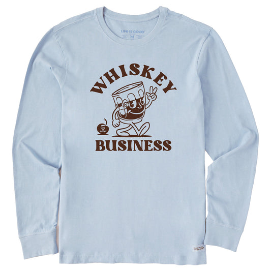 Men's Whiskey Business Mascot Long Sleeve Crusher Tee