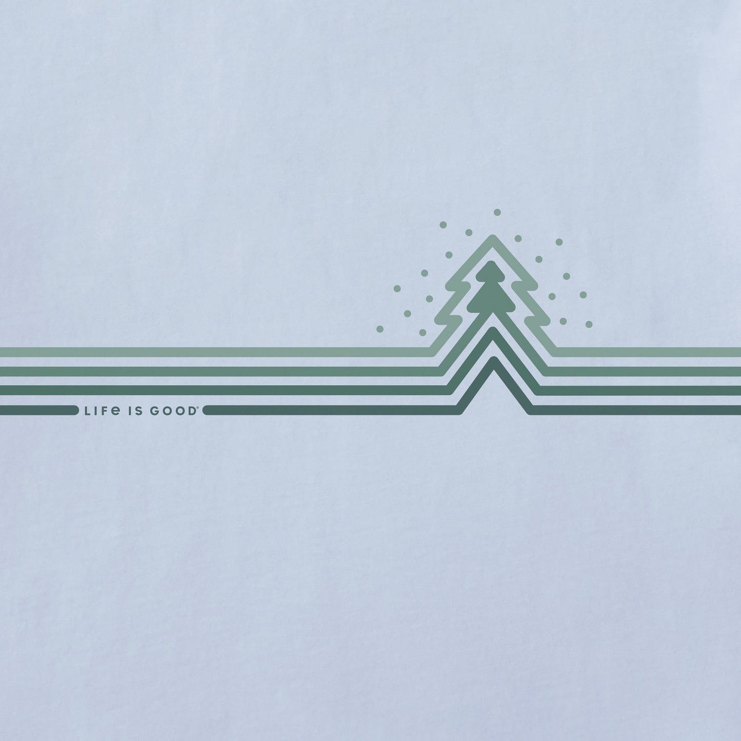 Men's Cool Tree Stripes with Snow Long Long Sleeve Crusher Tee