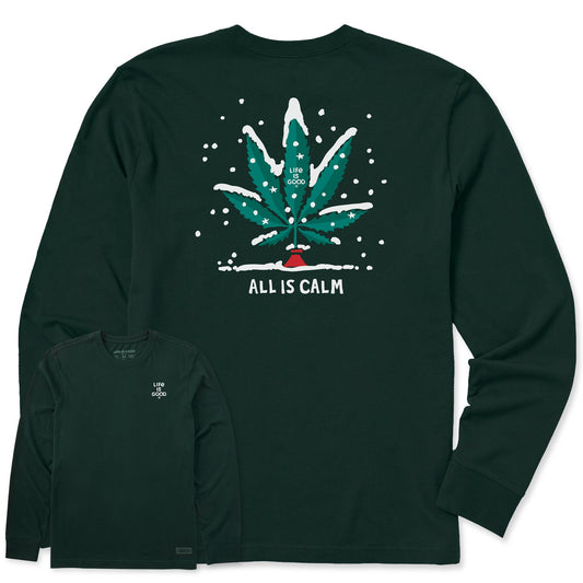 Men's All is Calm Long Sleeve Crusher Tee