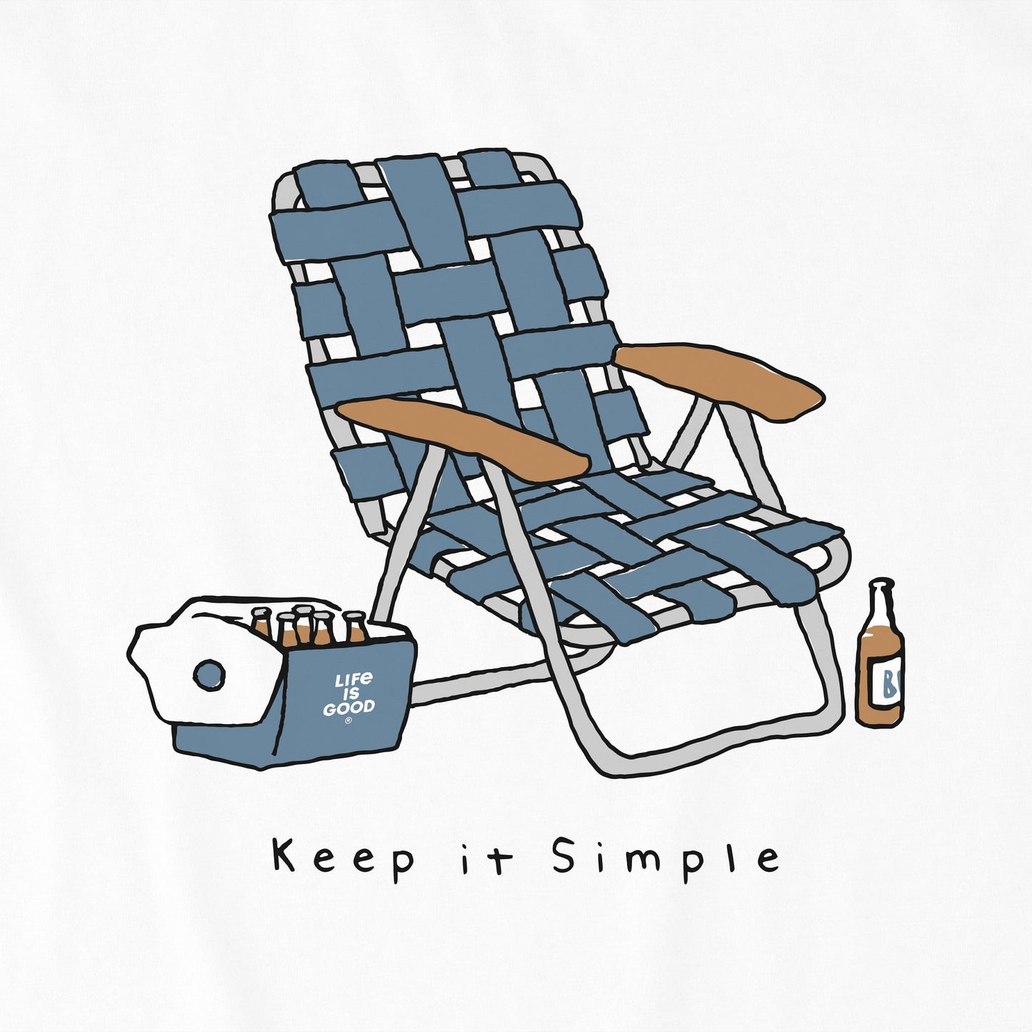 Men's Keep it Simple Chair Long Sleeve Crusher Tee