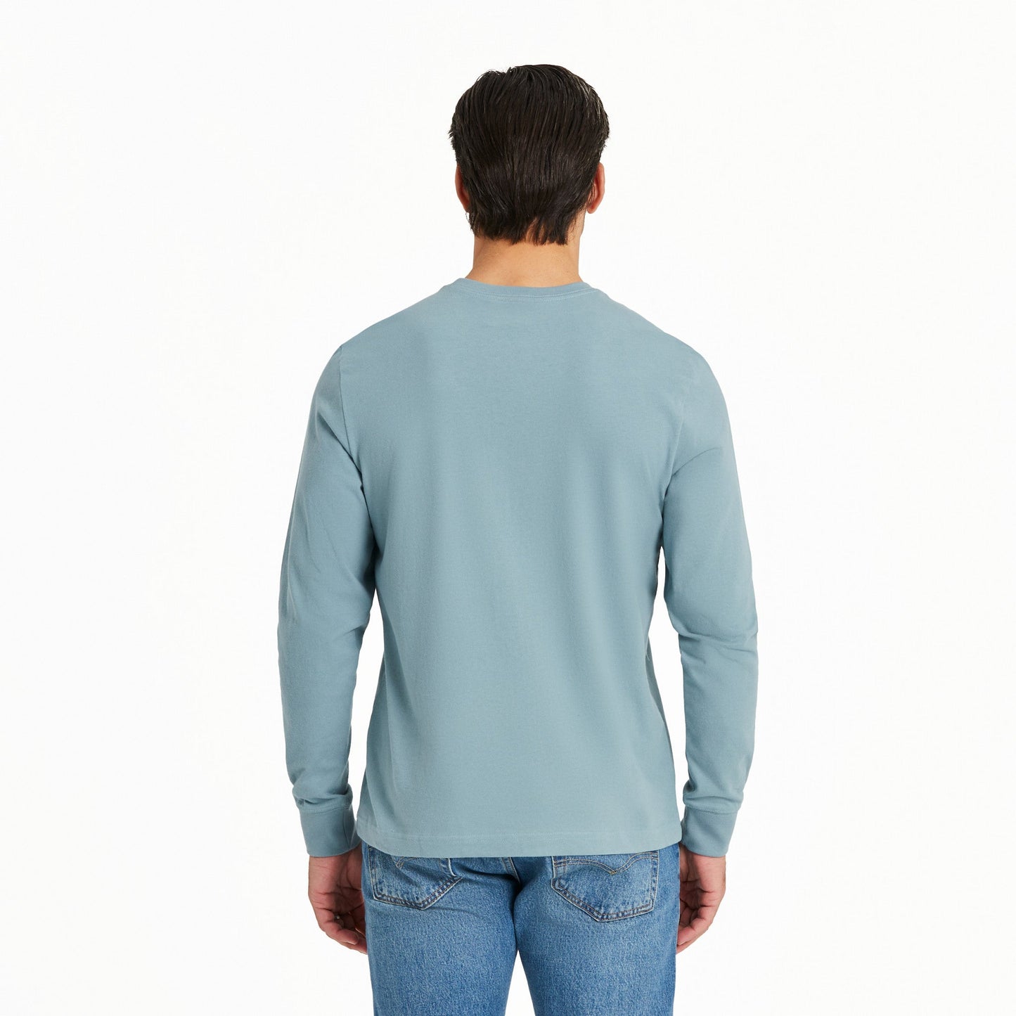 Men's Stripe Mountains Long Long Sleeve Crusher Tee