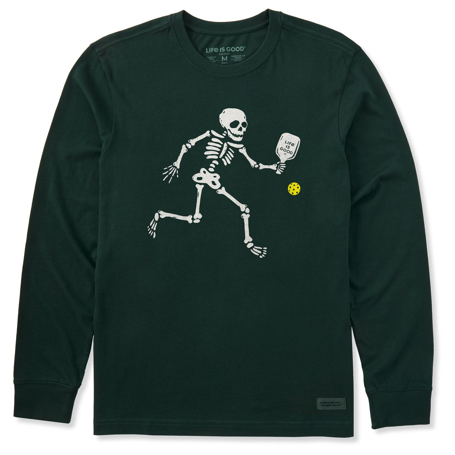 Men's Pickle Skeleton Long Sleeve Crusher Tee