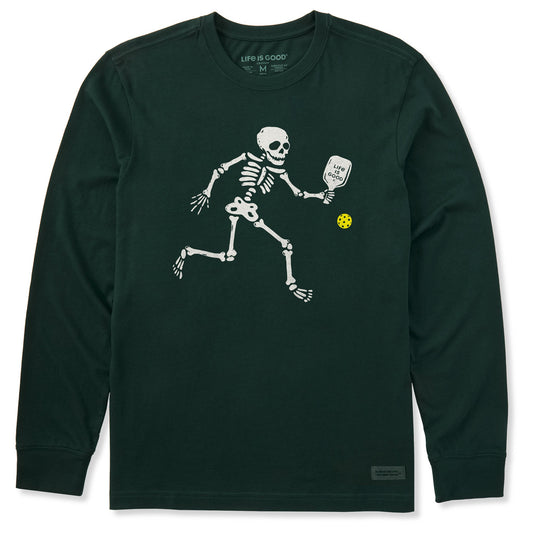 Men's Pickle Skeleton Long Sleeve Crusher Tee