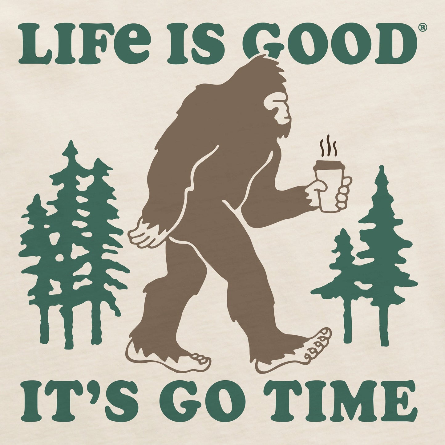 Men's It's Go Time Sasquatch Long Sleeve Crusher Tee