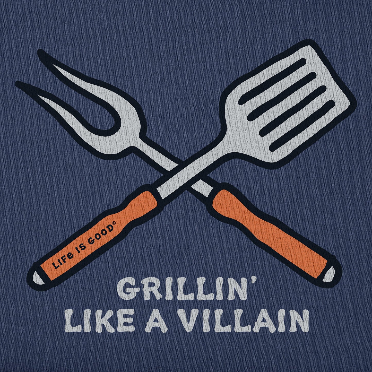 Men's Grillin like a Villain Long Sleeve Crusher Tee