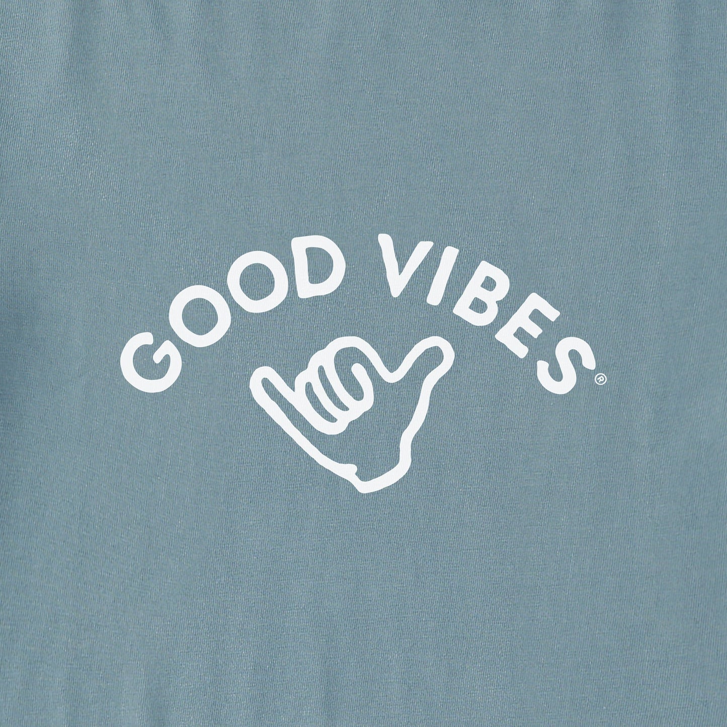 Men's Good Vibes Shaka Long Sleeve Crusher Tee