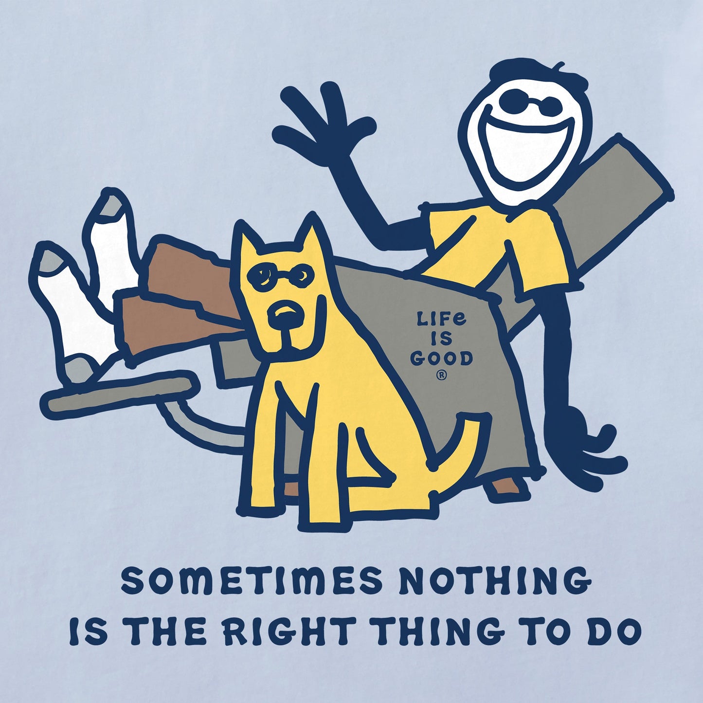 Men's Jake & Rocket Right Thing To Do Long Sleeve Crusher Tee