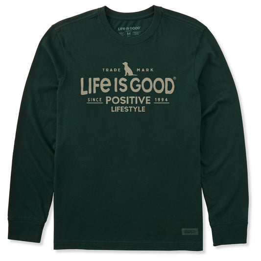 Men's Positive Lifestyle Dog Long Sleeve Crusher Tee