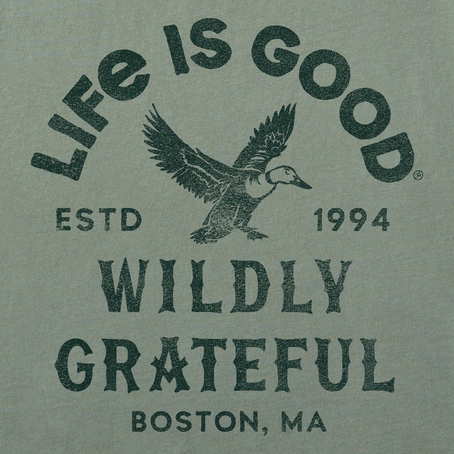 Men's Wildly Grateful Mallard Short Sleeve Crusher Tee