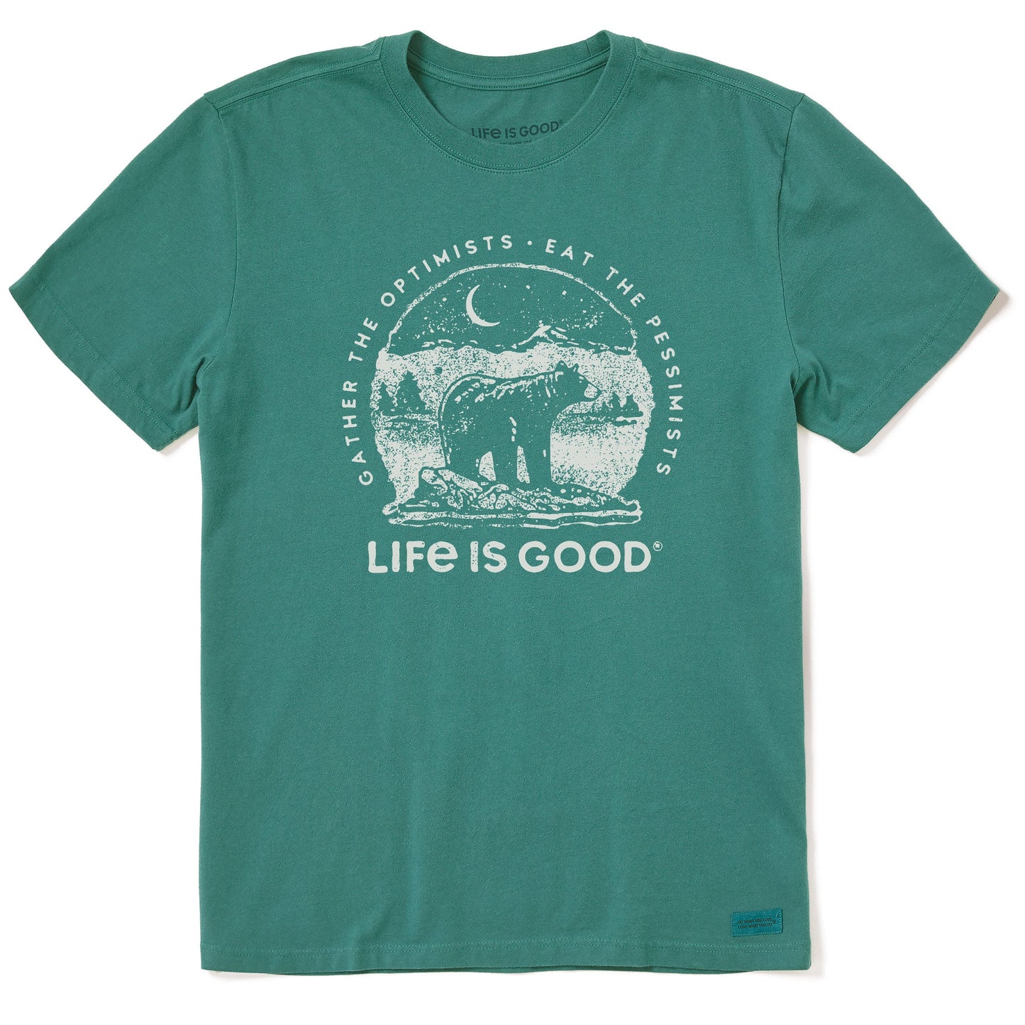Men's Gather the Optimists Bear Short Sleeve Crusher Tee