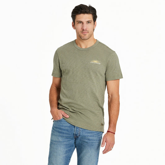 Men's Crafty Positive Lifestyle Sun Slub Slim Fit Tee