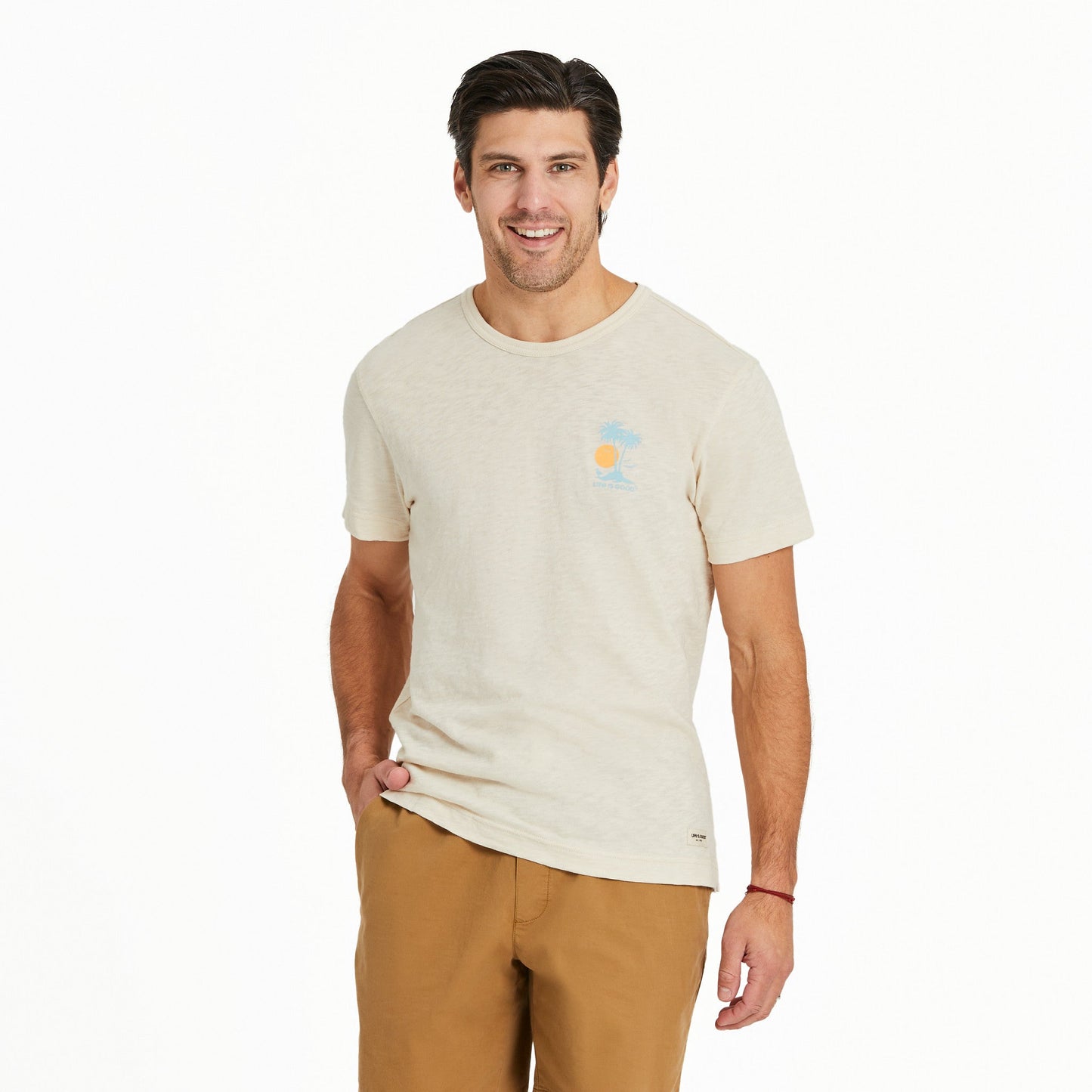 Men's Life isn't Easy Palms Slub Slim Fit Tee