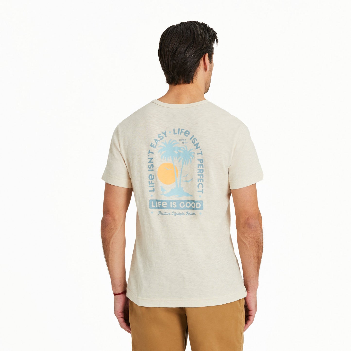 Men's Life isn't Easy Palms Slub Slim Fit Tee