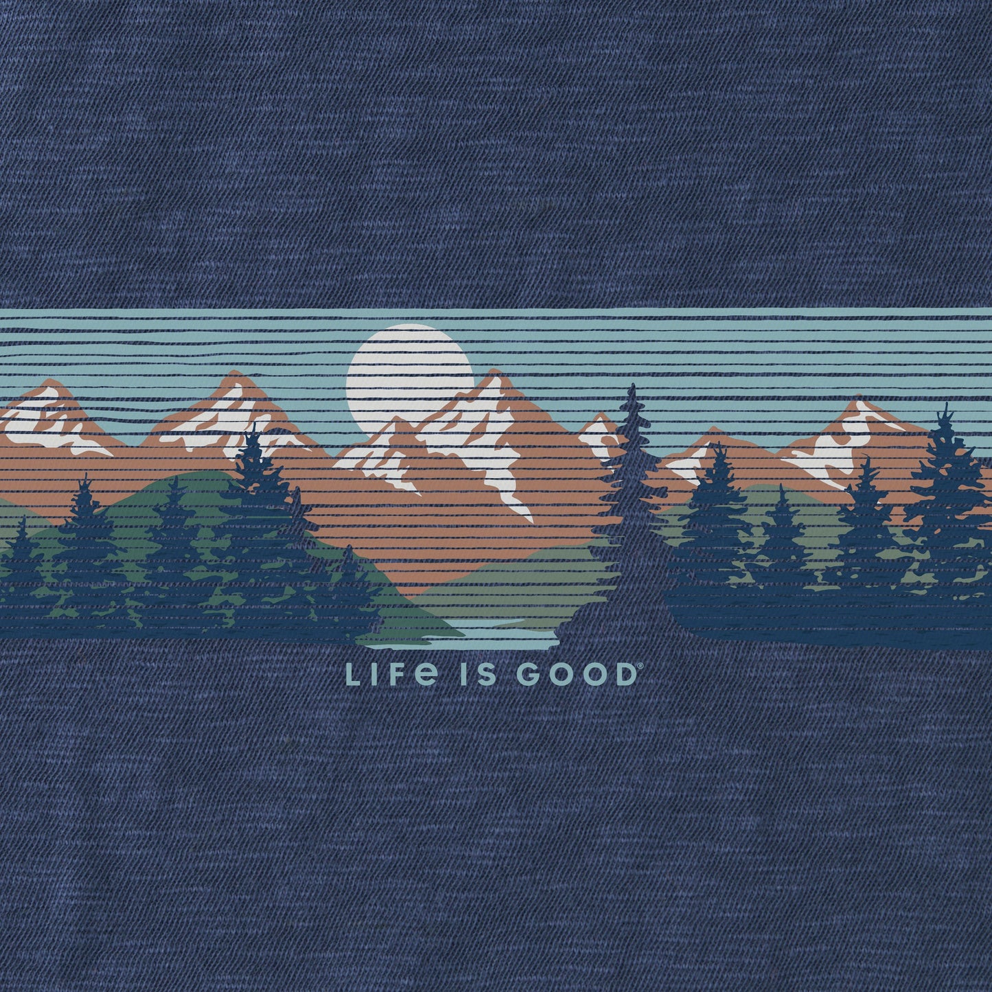 Men's Landscape Mountain Scene Long Sleeve Slub Hoodie