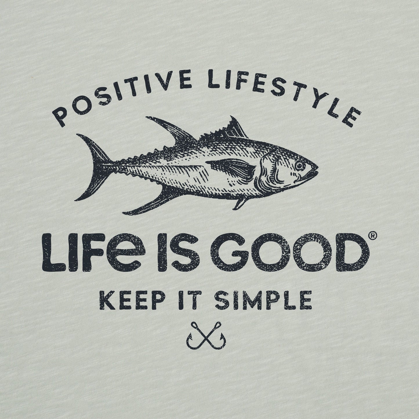 Men's Positive Lifestyle Tuna Fish Long Sleeve Slub Hoodie
