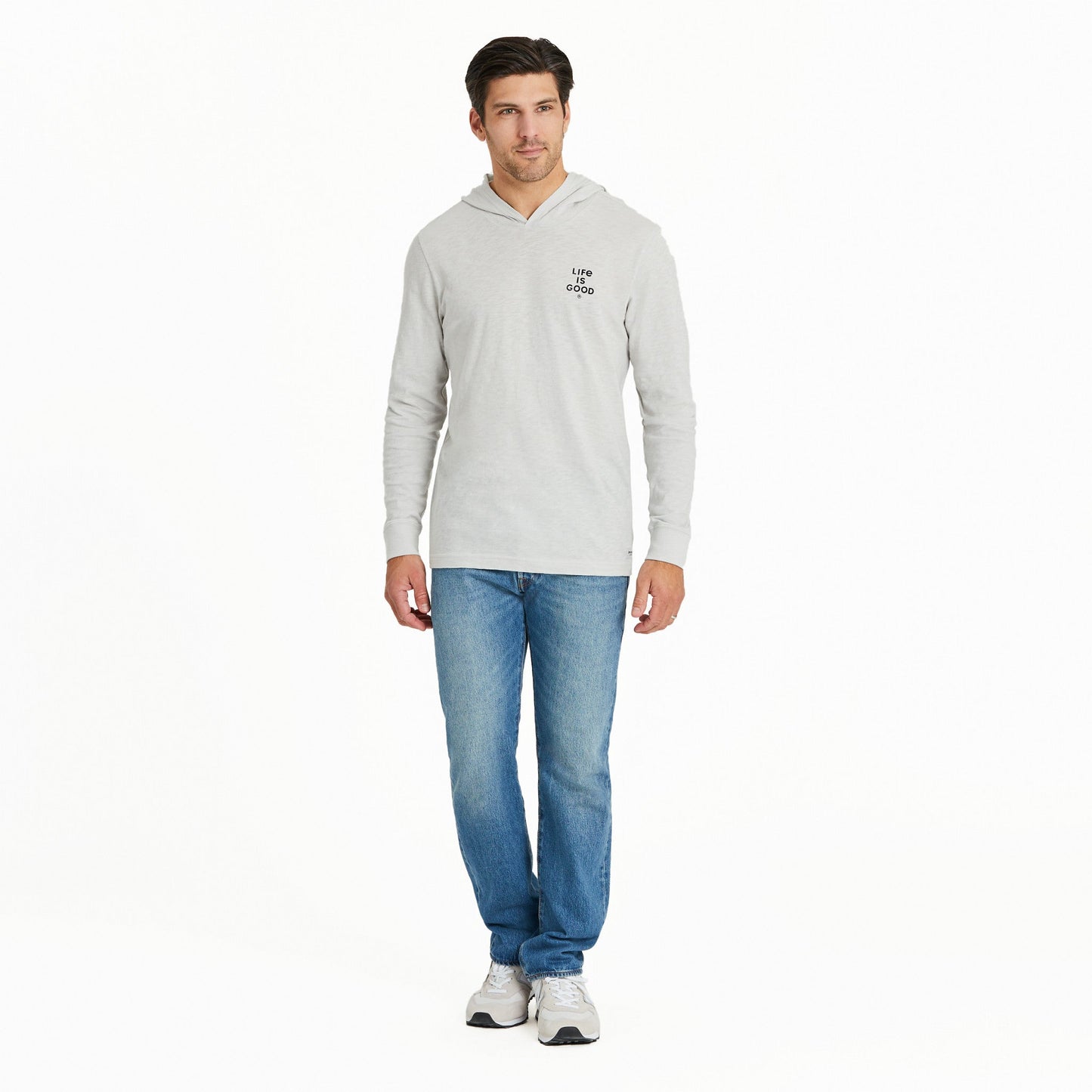 Men's Positive Lifestyle Tuna Fish Long Sleeve Slub Hoodie