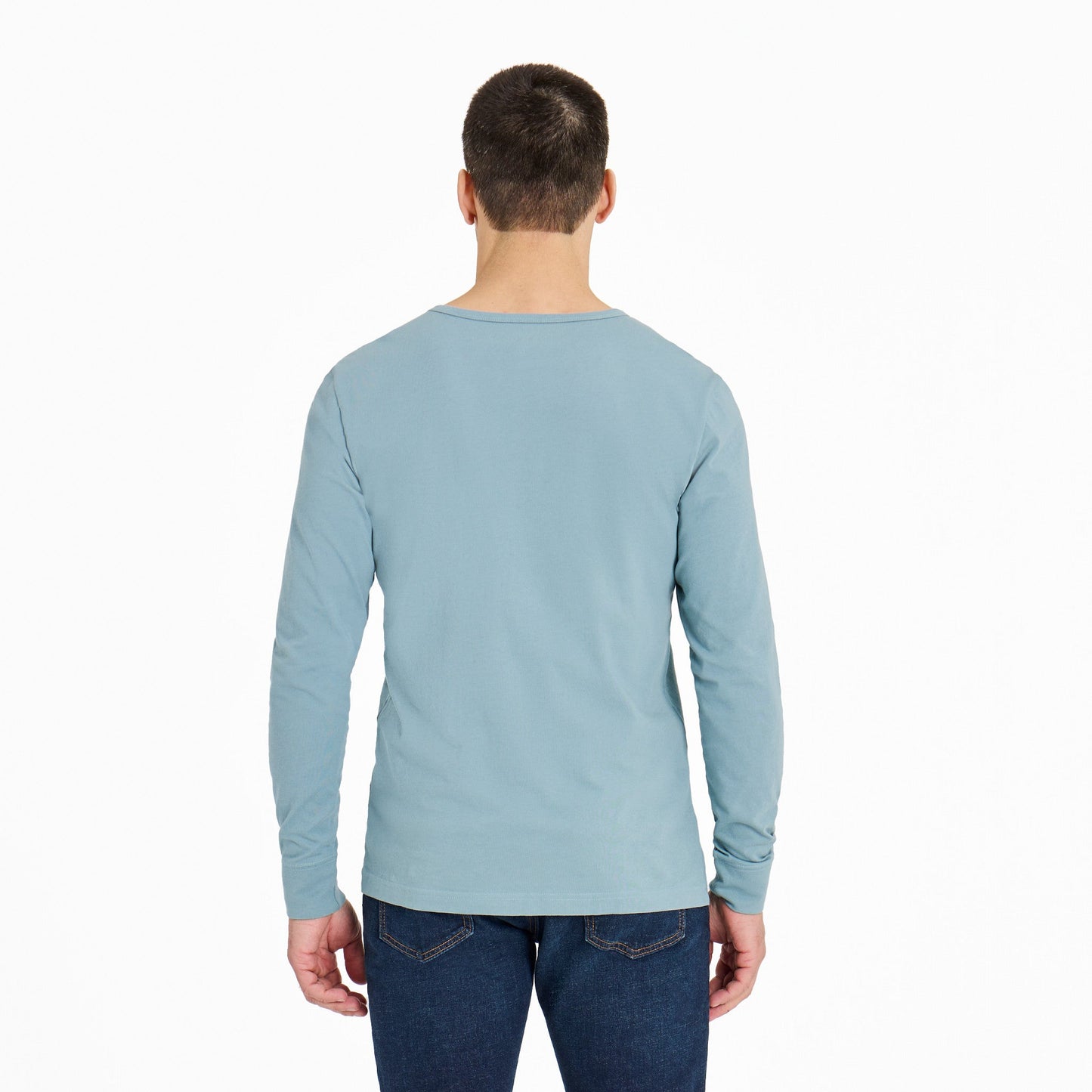 Men's Solid Long Sleeve Crusher-LITE Slim Fit Henley
