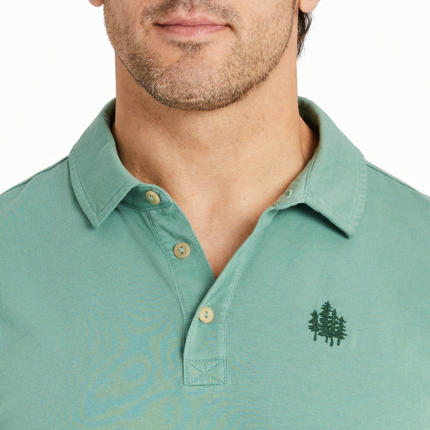 Men's Simple Forest Short Sleeve Crusher-LITE Polo